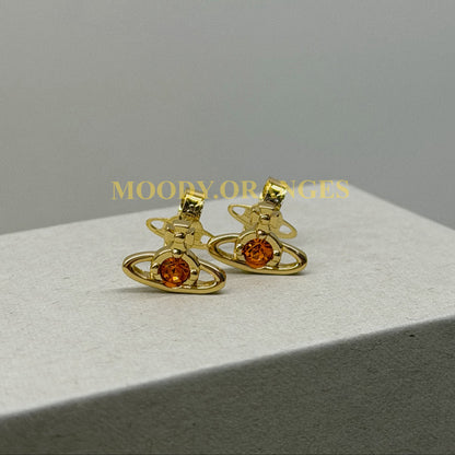 Vivienne Westwood Nano Solitaire Earrings - MOODY ORANGES