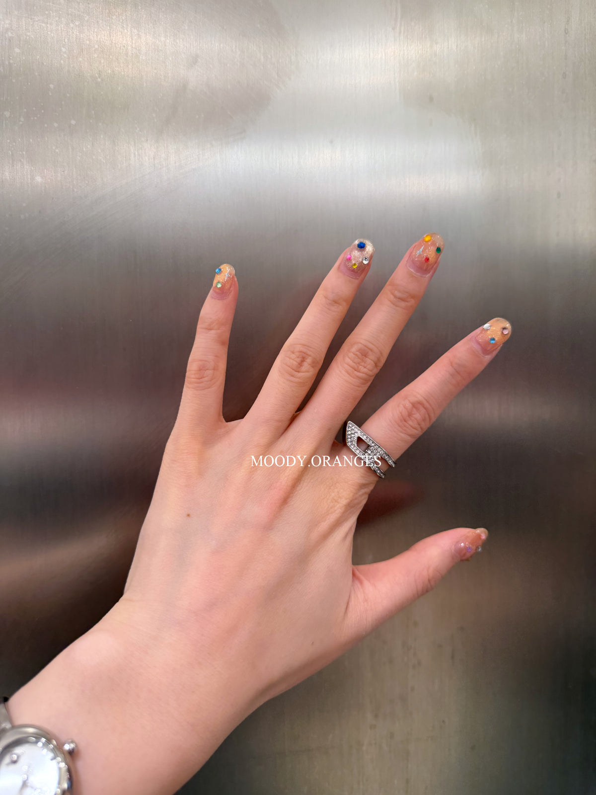 Diesel Silver Pave Band Ring - MOODY ORANGES