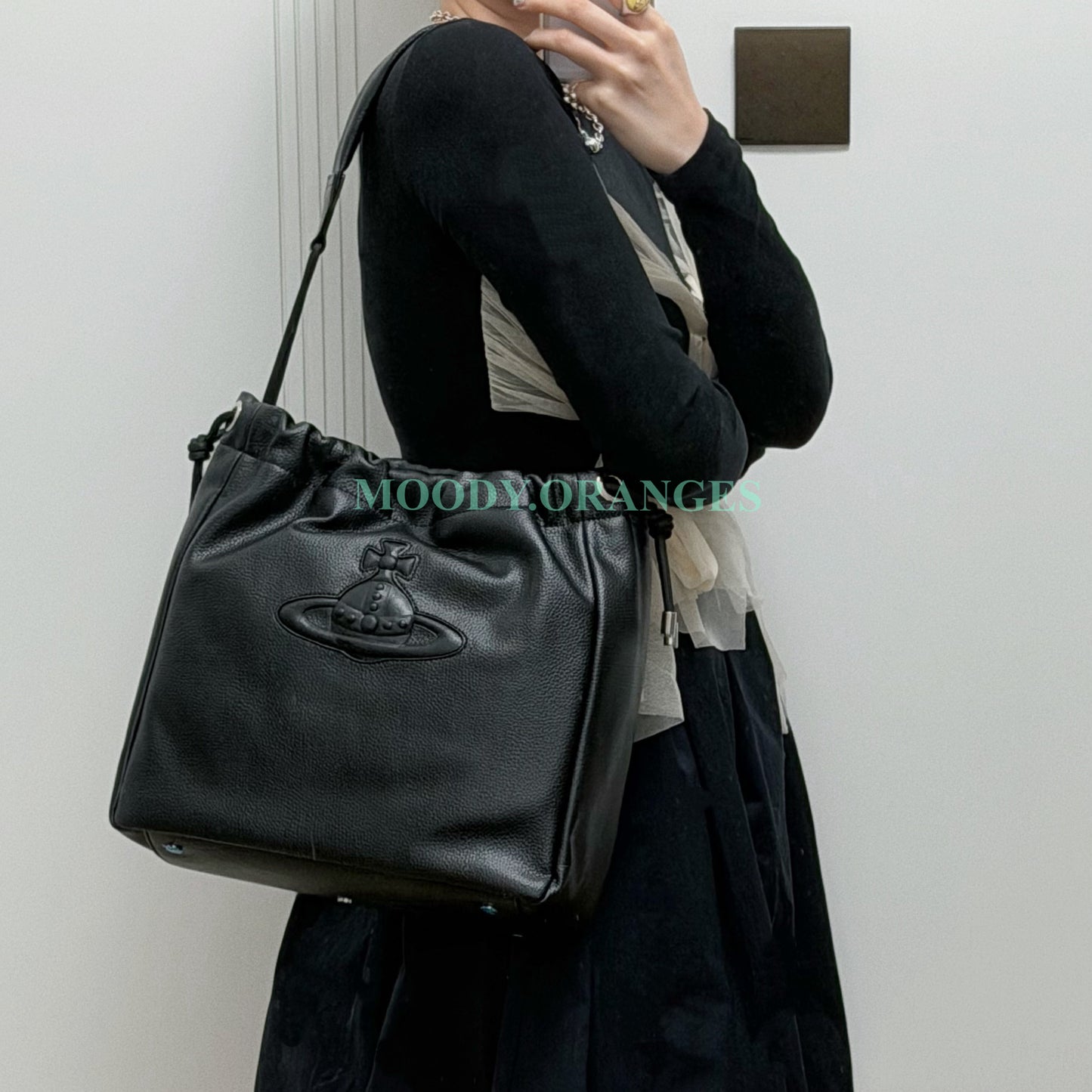 Vivienne Westwood Medium Hilary Bucket Bag - MOODY ORANGES