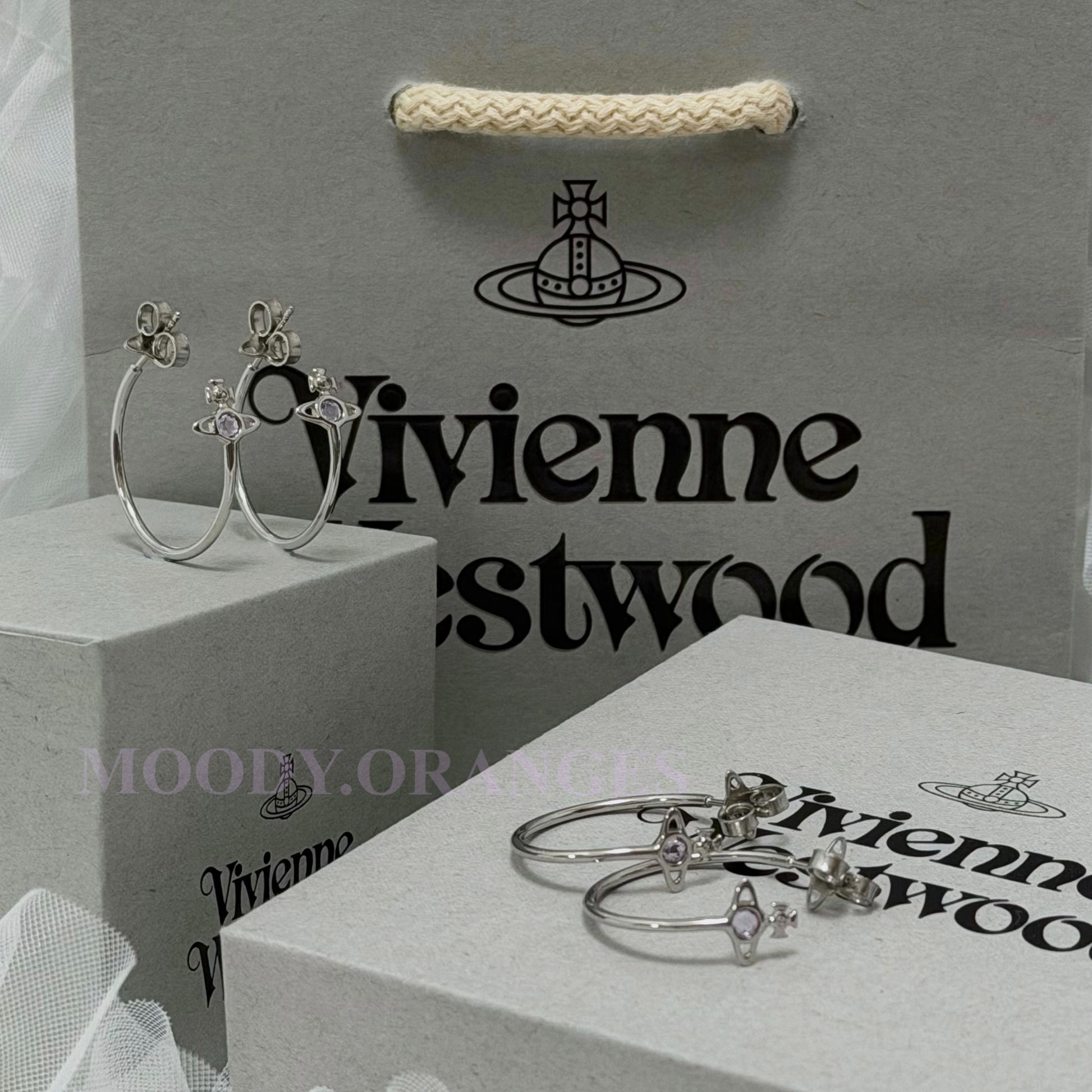 Vivienne Westwood Heather Hoop Earrings - MOODY ORANGES