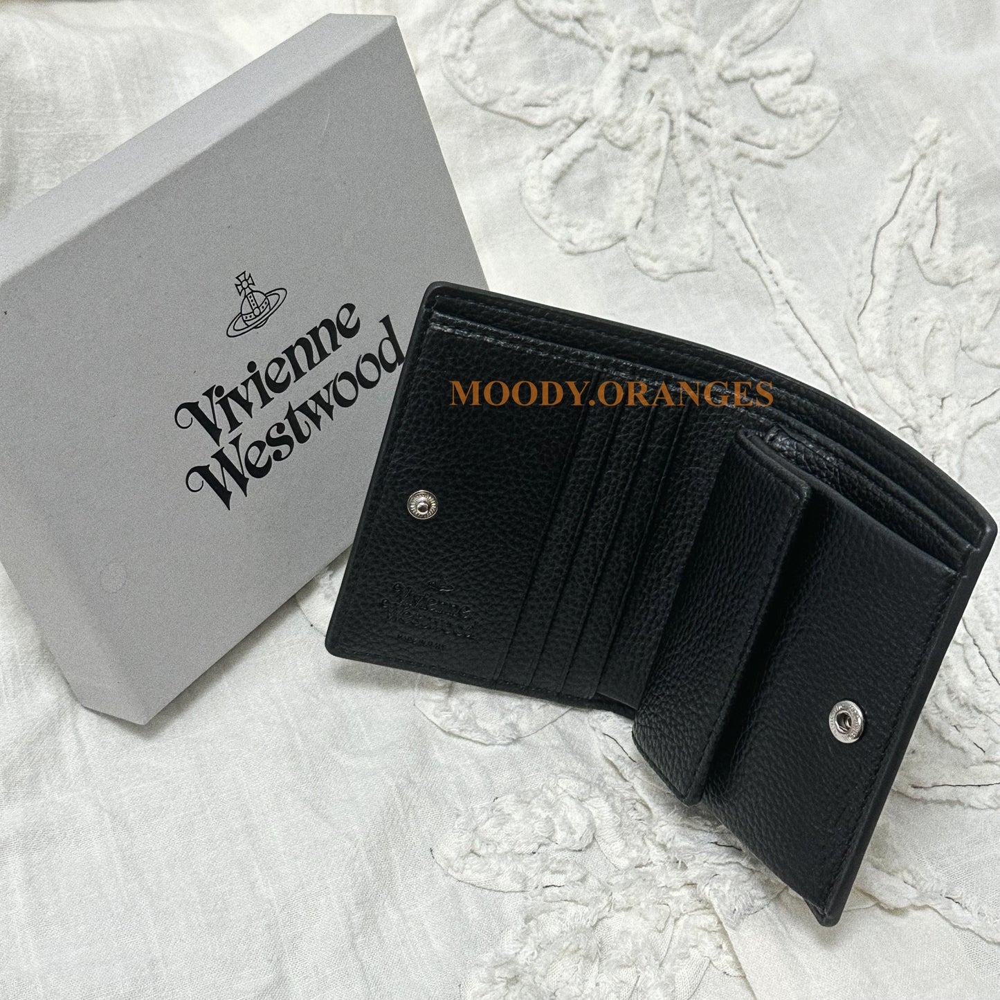 Vivienne Westwood Black Vegan Bi-fold Wallet