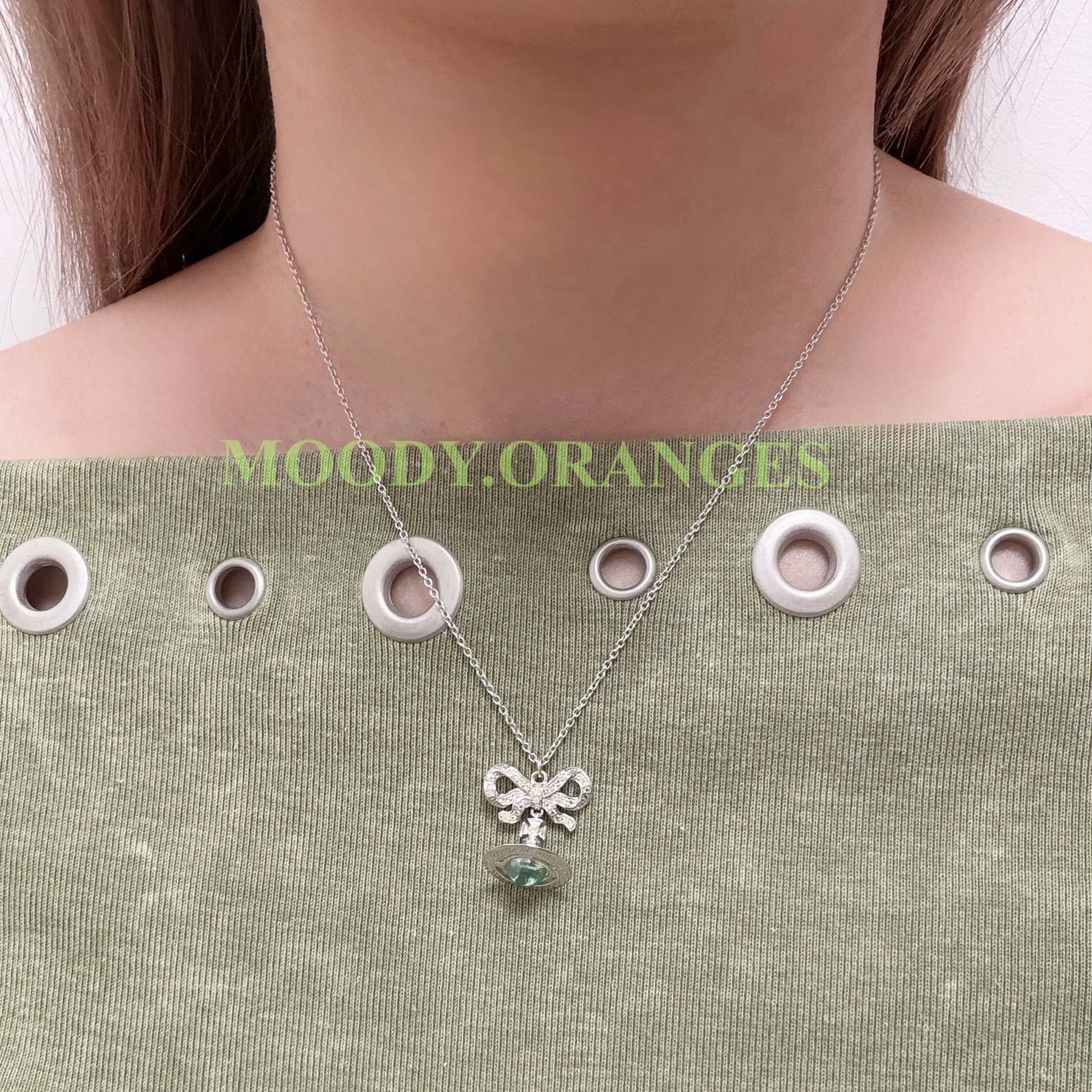 Vivienne Westwoodr Apple Green Octavie Pendant Accessories Collection - MOODY ORANGES