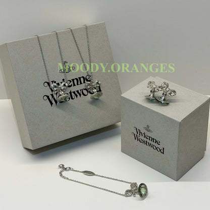 Vivienne Westwoodr Apple Green Octavie Pendant Accessories Collection - MOODY ORANGES