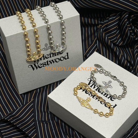 Vivienne Westwood Silver Ball Mini Bas Relief Necklace