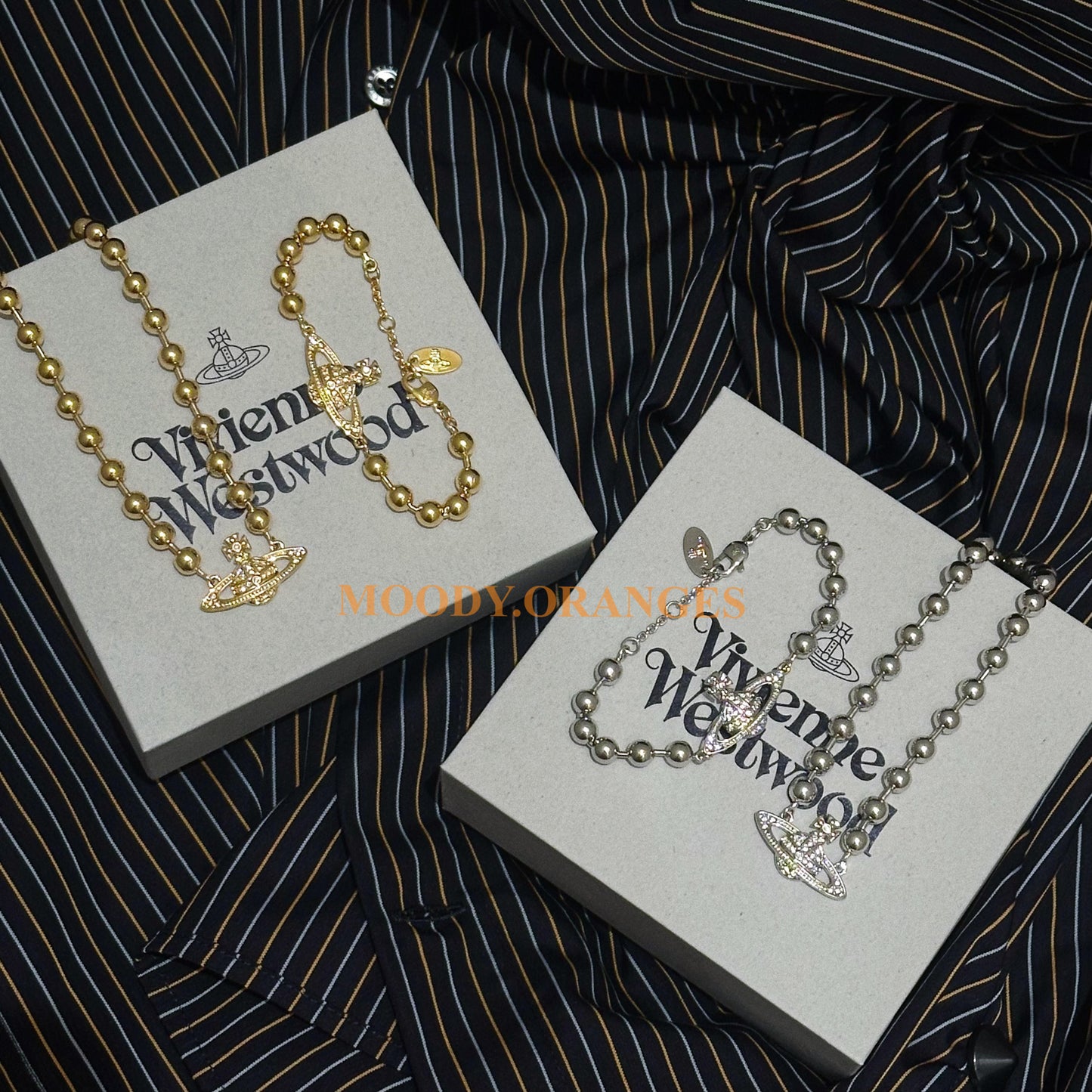 Vivienne Westwood Silver Ball Mini Bas Relief Necklace
