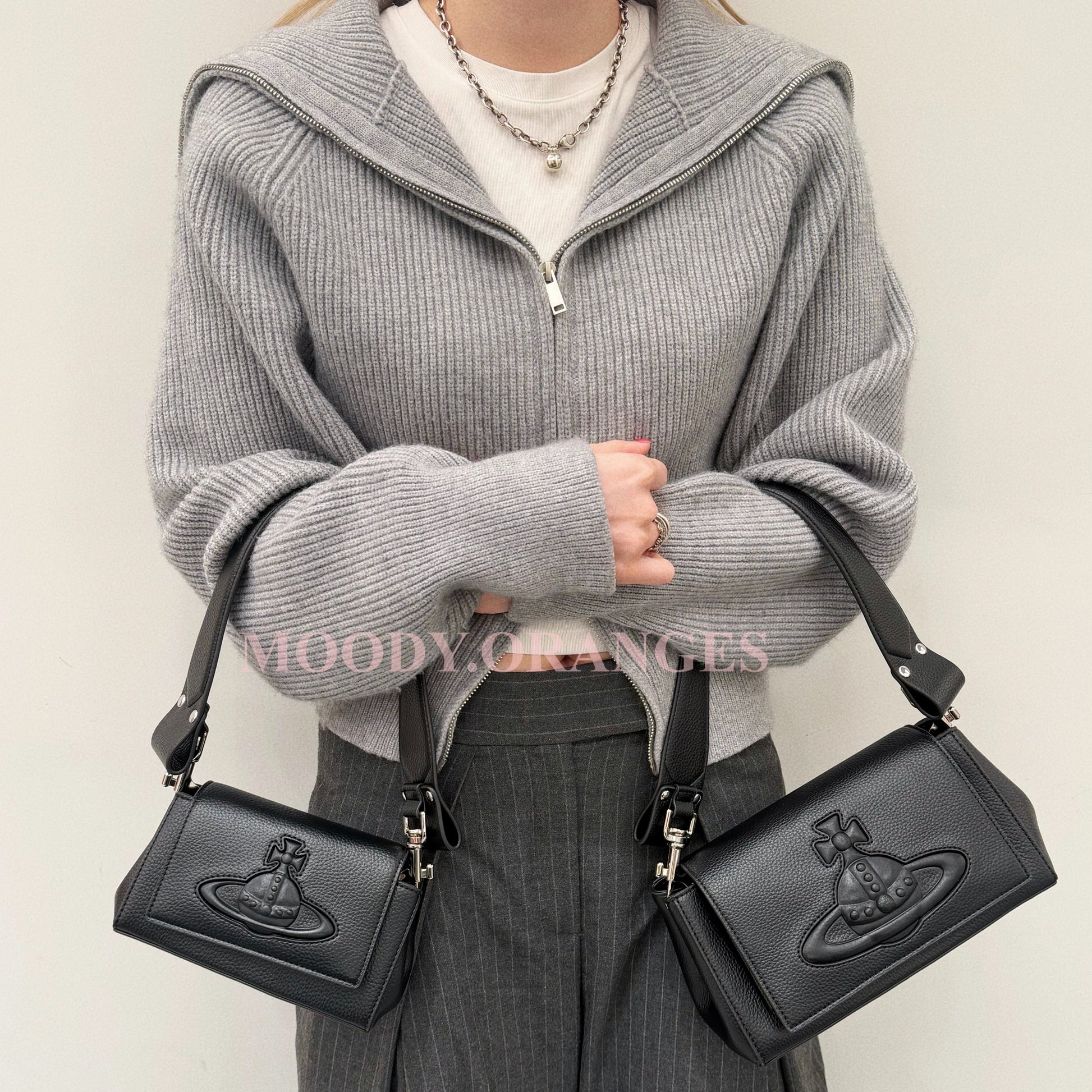 Vivienne Westwood Grained Hazel Handbag - MOODY ORANGES