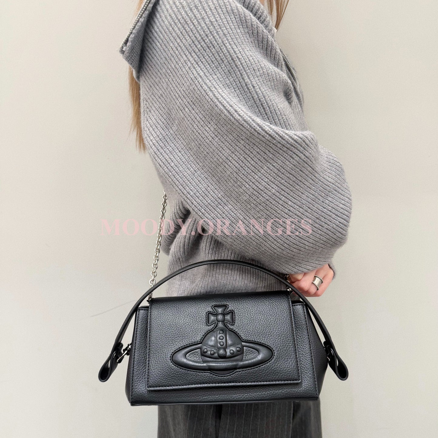 Vivienne Westwood Grained Hazel Handbag - MOODY ORANGES