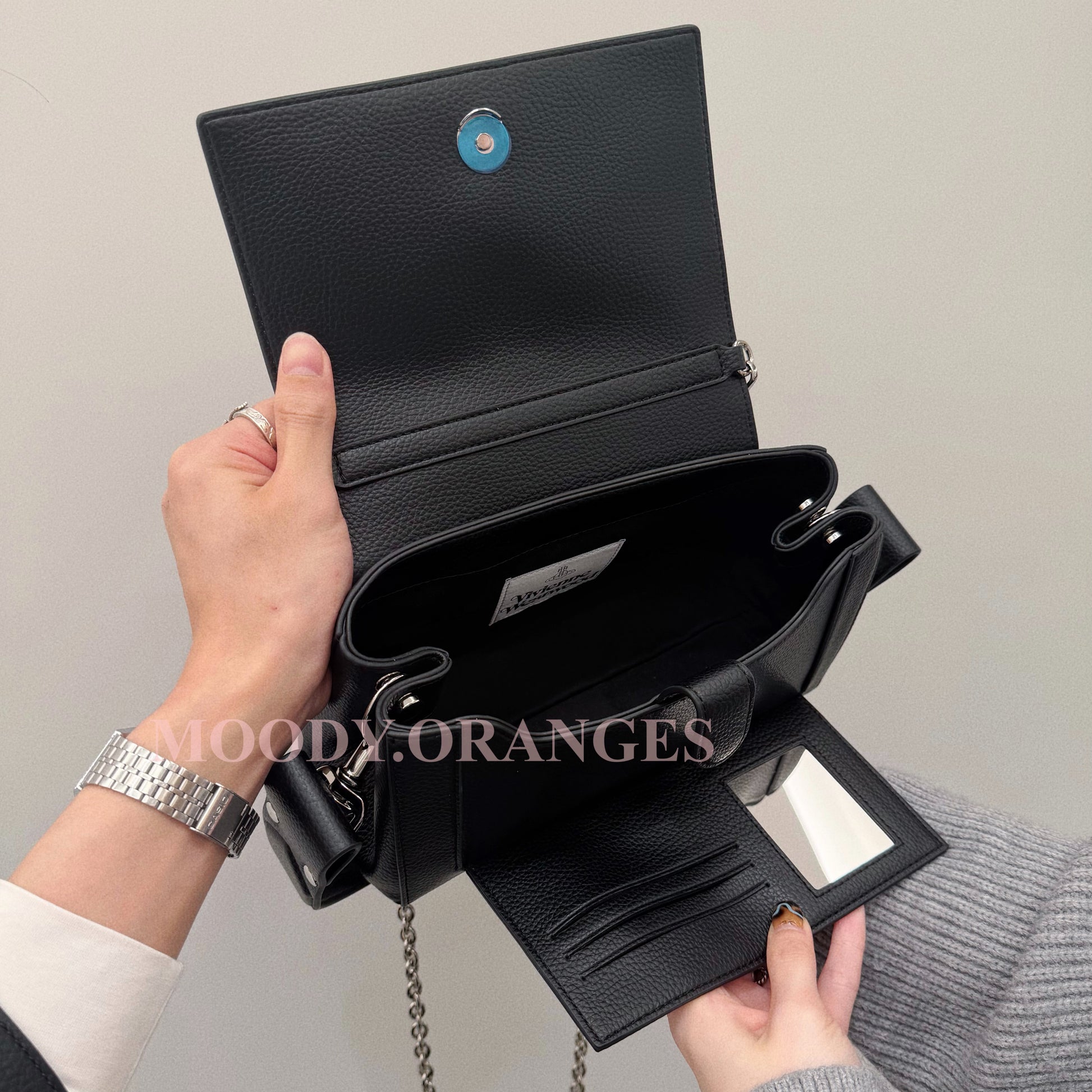 Vivienne Westwood Grained Hazel Handbag - MOODY ORANGES