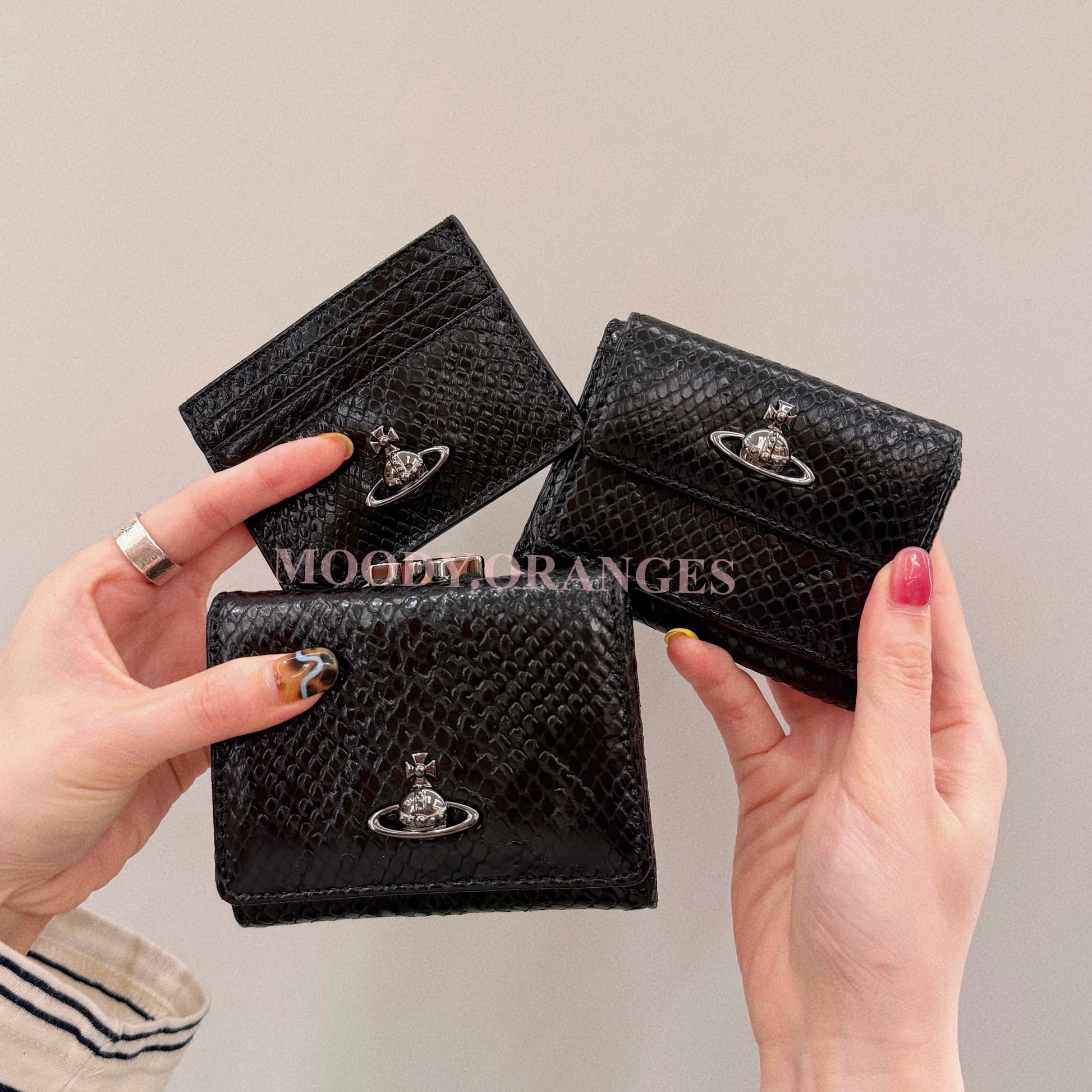 Vivienne Westwood Python-effect Leather Wallet - MOODY ORANGES