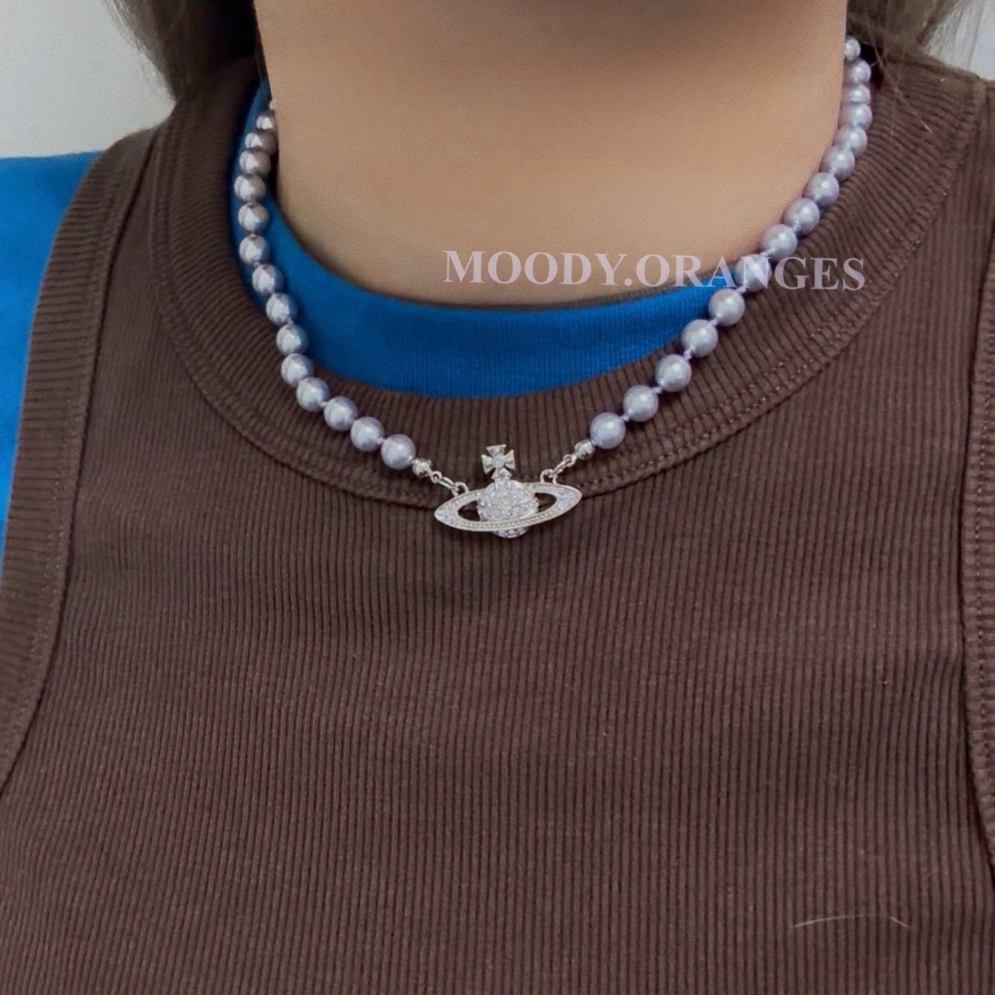 Vivienne Westwood Mini Bas Relief Choker - MOODY ORANGES