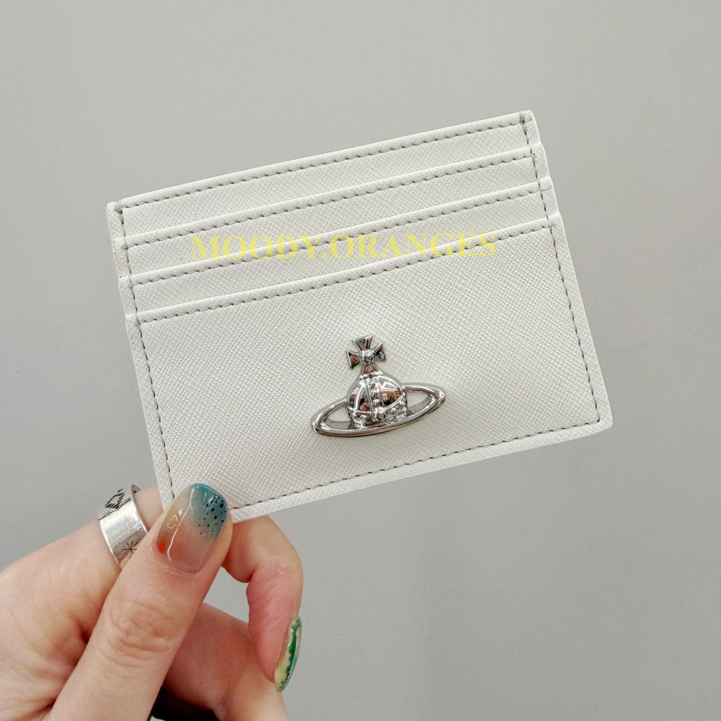 Vivienne Westwood Off-White Saffiano Wallet - MOODY ORANGES
