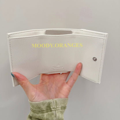 Vivienne Westwood Off-White Saffiano Wallet - MOODY ORANGES