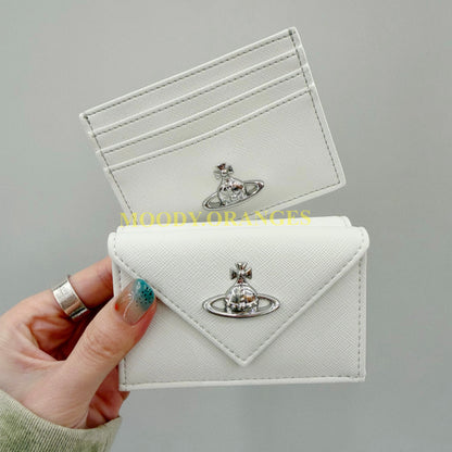 Vivienne Westwood Off-White Saffiano Wallet - MOODY ORANGES