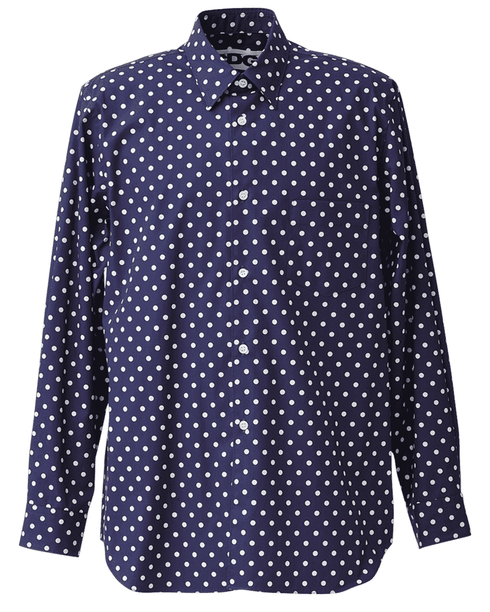 CDG CLASSIC SHIRT / POLKA DOT - Navy