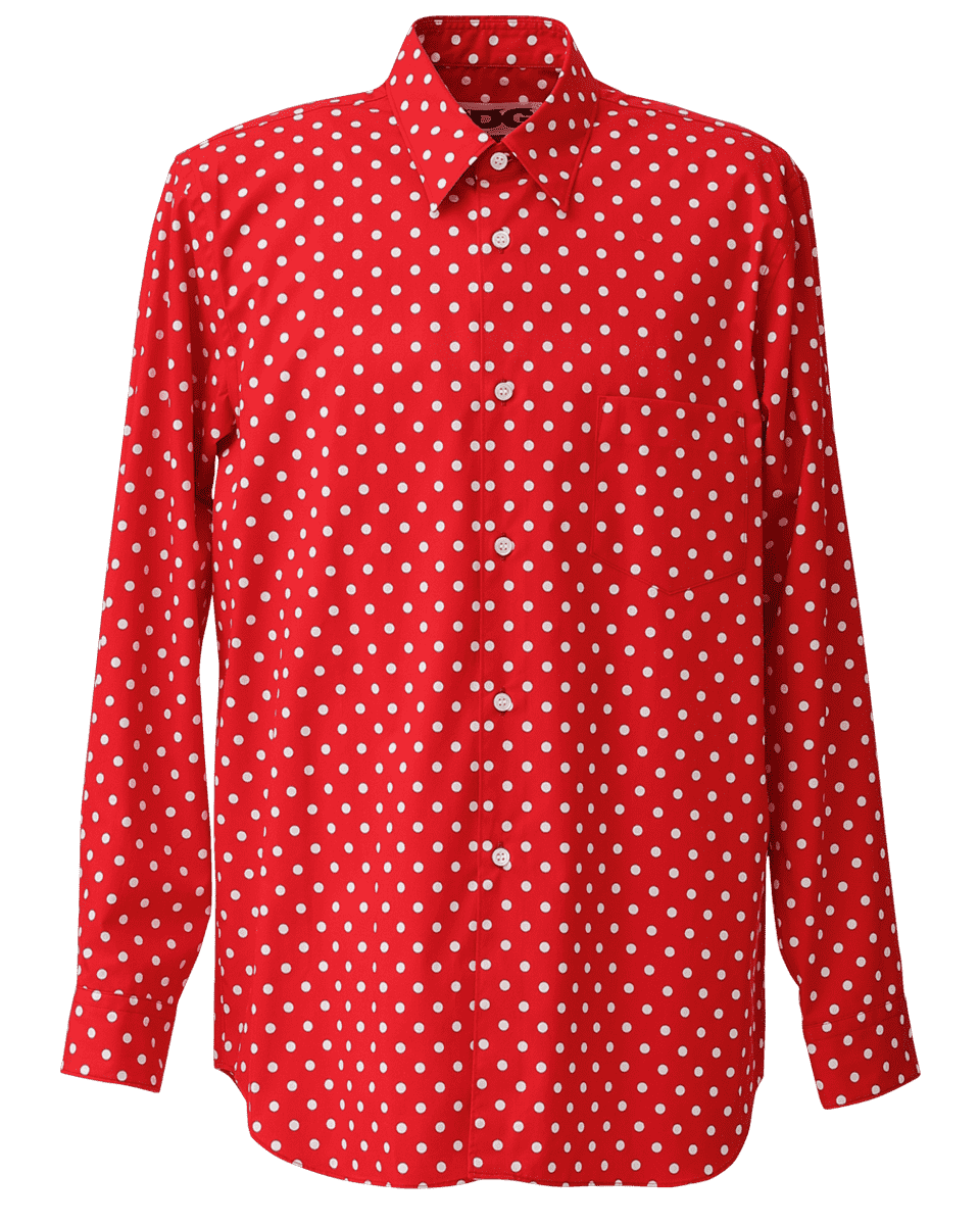 CDG CLASSIC SHIRT / POLKA DOT - Red