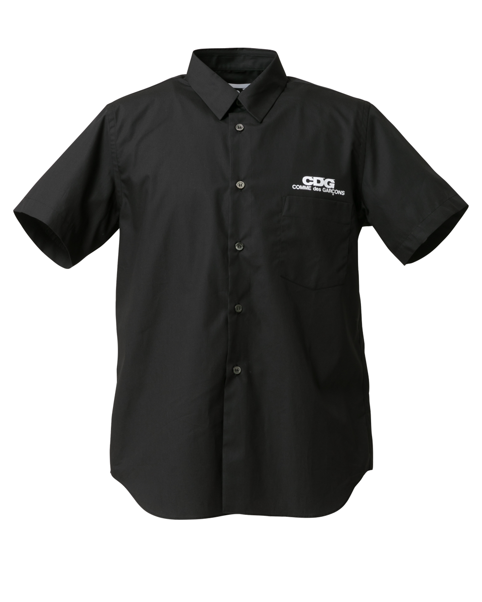 CDG CLASSIC SHIRT WITH SHORT SLEEVES - Black