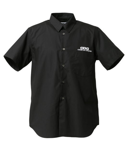 CDG CLASSIC SHIRT WITH SHORT SLEEVES - Black
