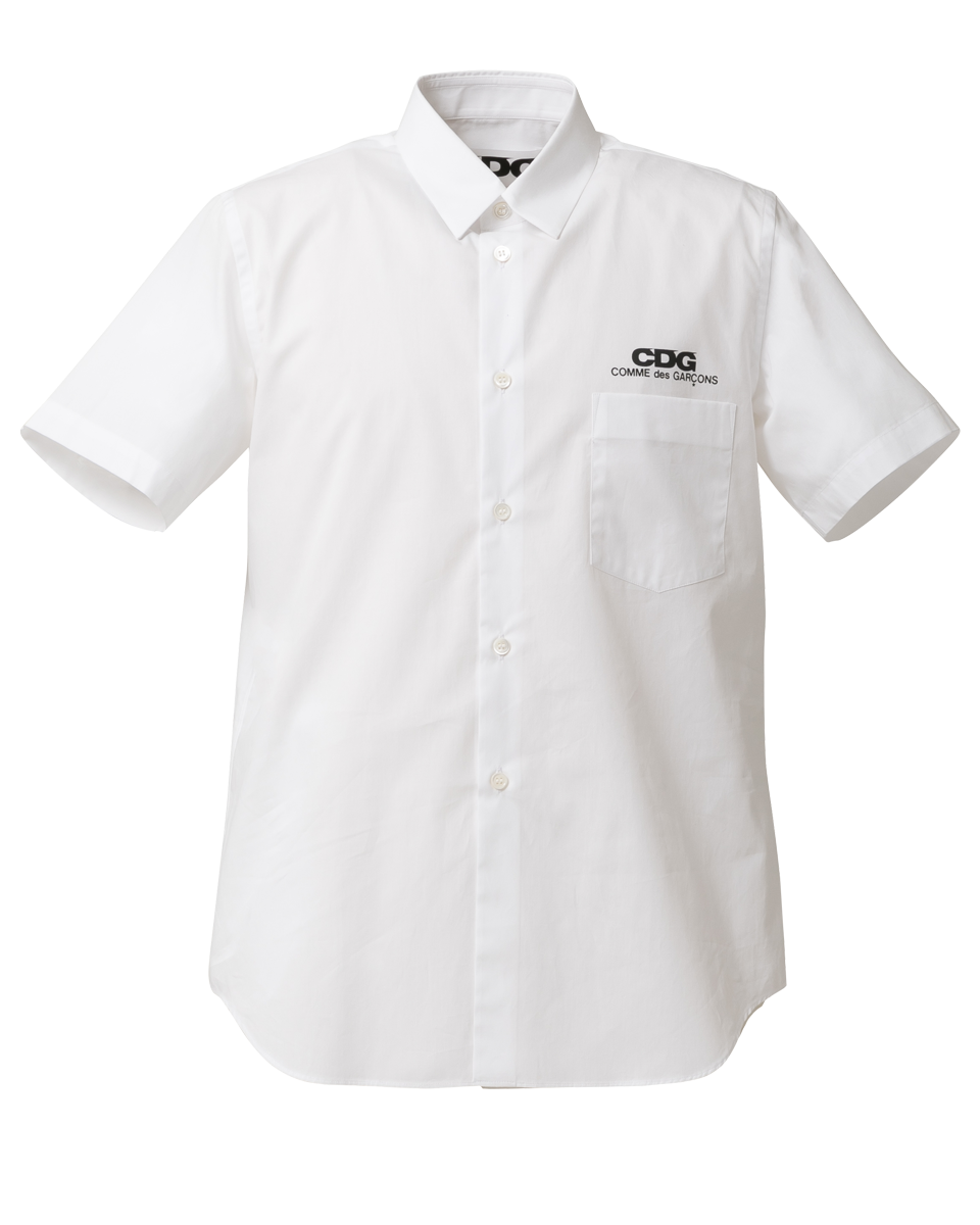 CDG CLASSIC SHIRT WITH SHORT SLEEVES - White