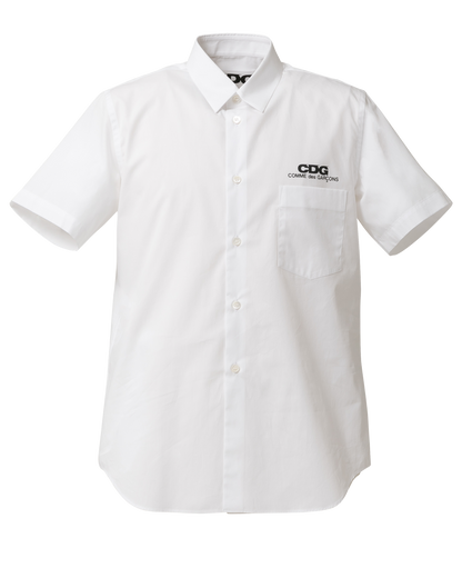 CDG CLASSIC SHIRT WITH SHORT SLEEVES - White