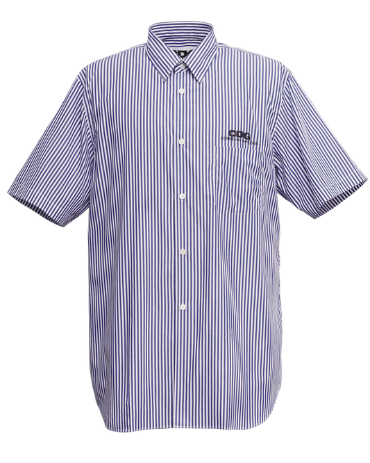 CDG CLASSIC SHIRT WITH SHORT SLEEVE / BLUE STRIPE - Stripe A