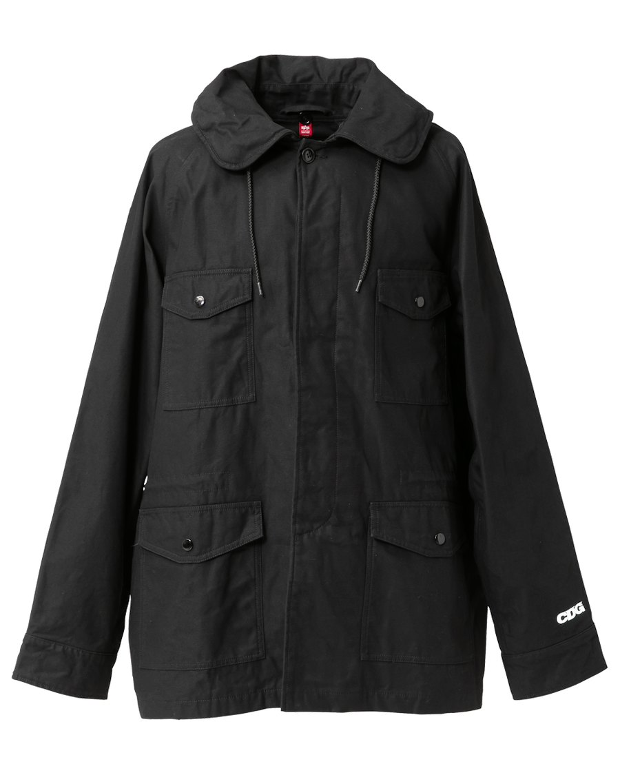 CDG x ALPHA INDUSTRIES AIR FORCE FIELD JACKET - Black