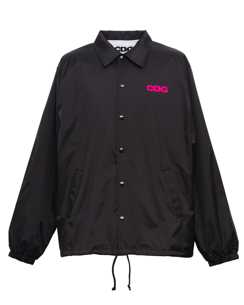 CDG CLASSIC COACH JACKET / CDGGDC COMME des GARÇONS PINK LOGO - Black