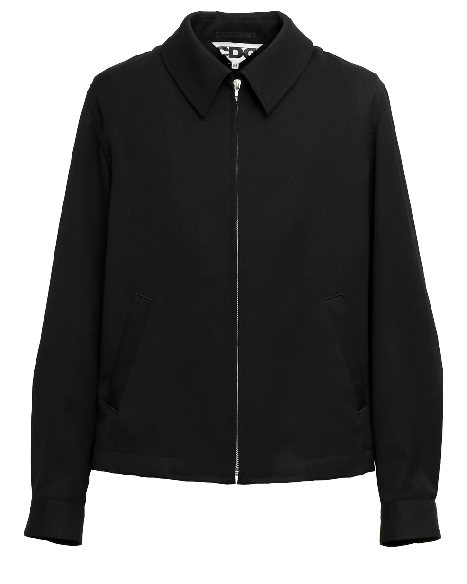 CDG WOOL GABARDINE CLASSIC BLOUSON - Black