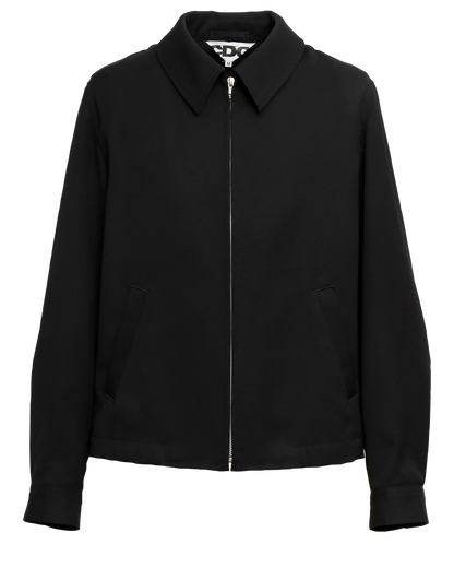 CDG WOOL GABARDINE CLASSIC BLOUSON - Black