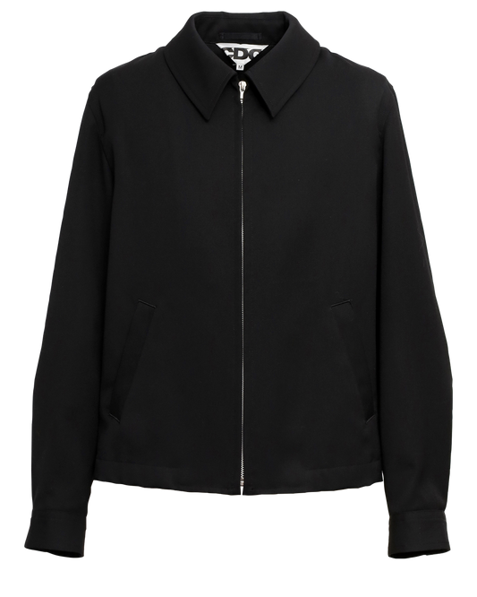 CDG WOOL GABARDINE CLASSIC BLOUSON - Black