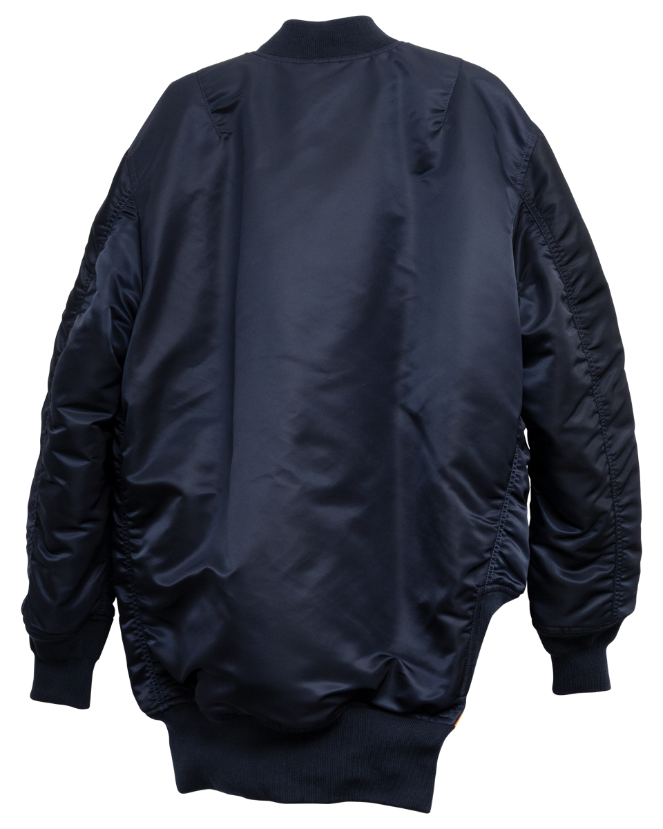 CDG x ALPHA INDUSTRIES BIAS DESINED MA-1 JACKET / NAVY