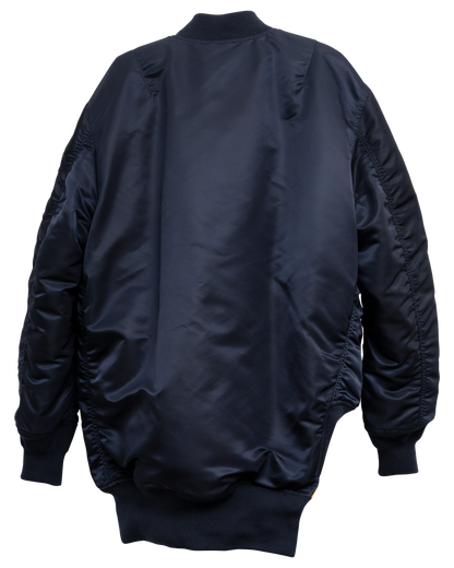 CDG x ALPHA INDUSTRIES BIAS DESINED MA-1 JACKET / NAVY