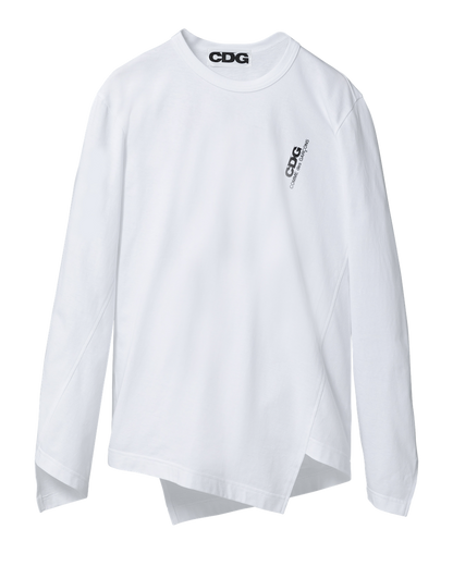 CDG BIAS DESIGNED LONG SLEEVED T-SHIRT / CDG COMME des GARÇONS - White