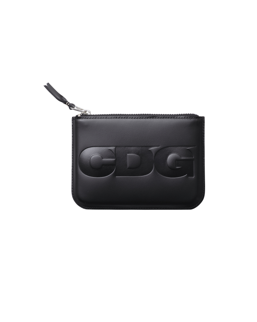CDG WALLET1 / EMBOSSED LOGO - Black