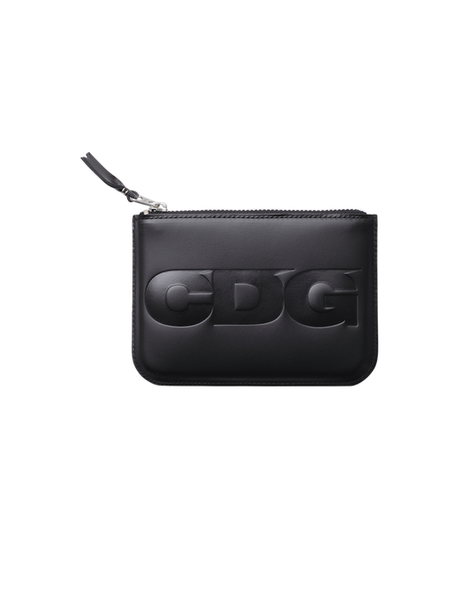 CDG WALLET1 / EMBOSSED LOGO - Black