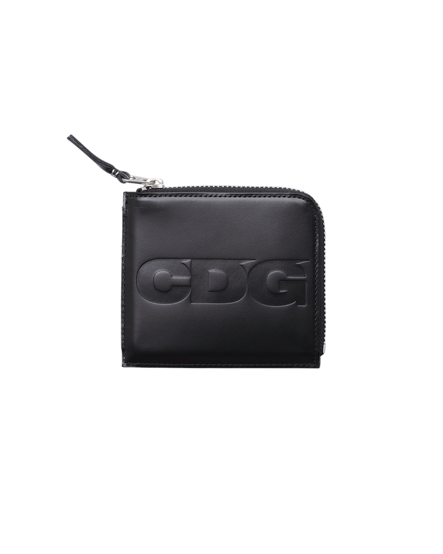 CDG WALLET2 / EMBOSSED LOGO - Black
