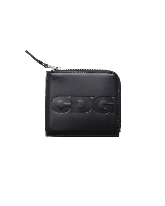 CDG WALLET2 / EMBOSSED LOGO - Black