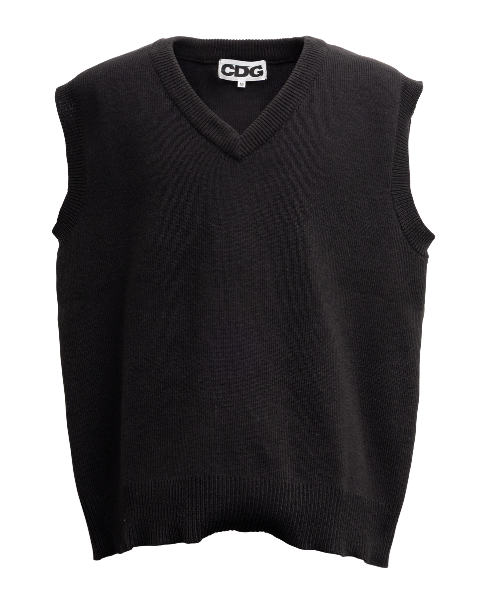 CDG OVERSIZED PULLOVER VEST - Black