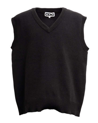 CDG OVERSIZED PULLOVER VEST - Black