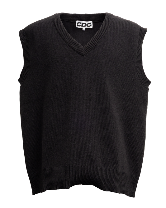 CDG OVERSIZED PULLOVER VEST - Black