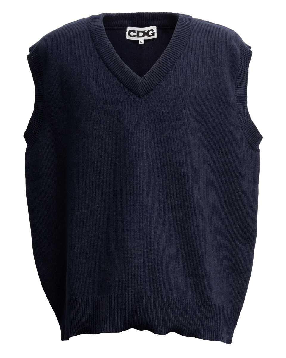 CDG OVERSIZED PULLOVER VEST - Navy