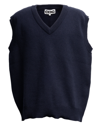 CDG OVERSIZED PULLOVER VEST - Navy