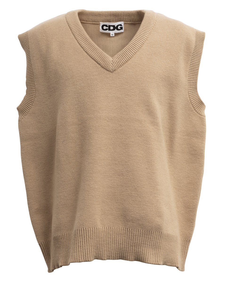 CDG OVERSIZED PULLOVER VEST - Beige