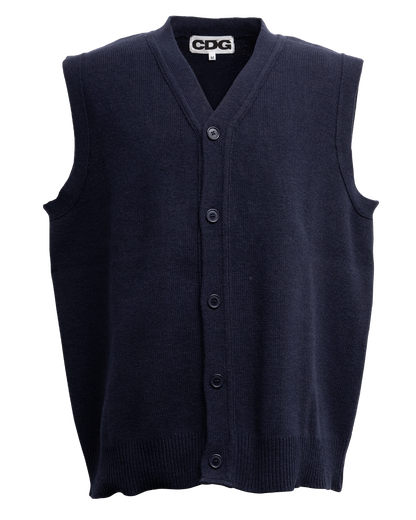 CDG OVERSIZED CARDIGAN VEST - Navy