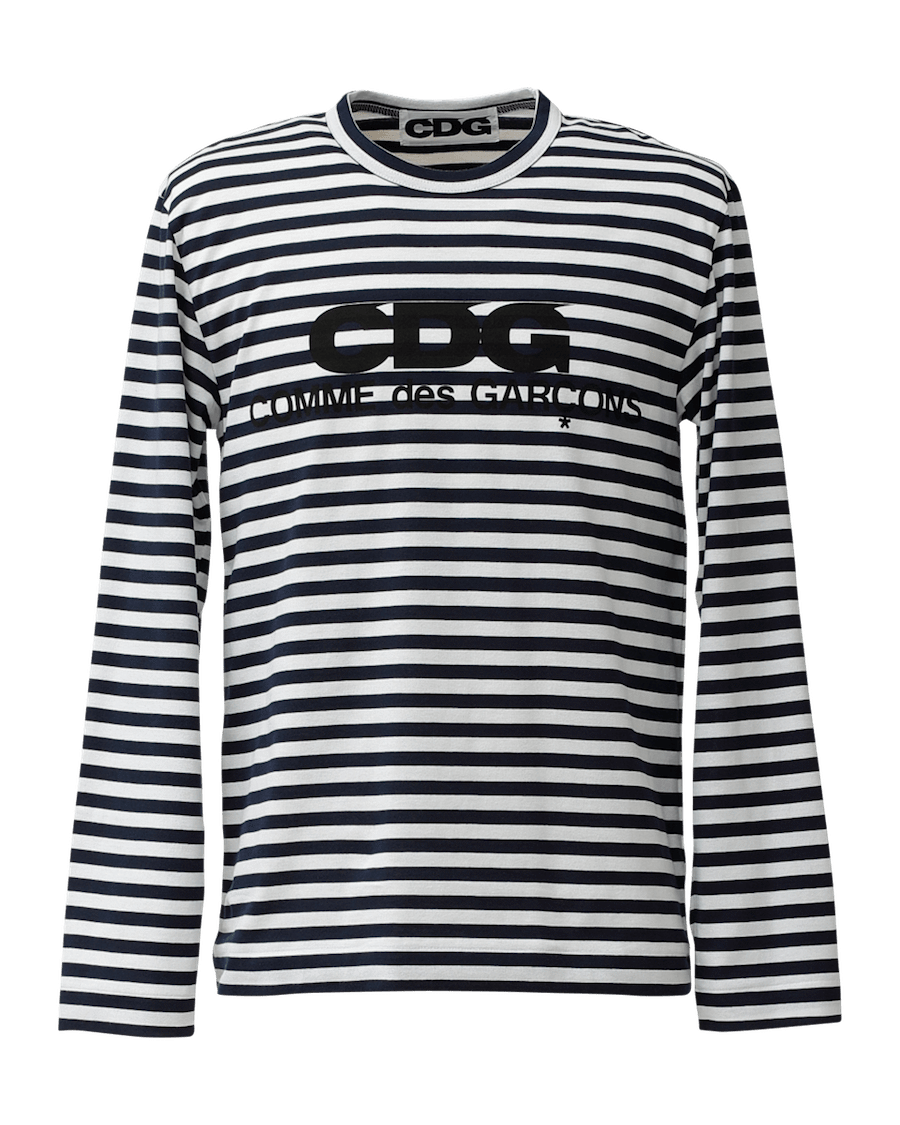CDG CLASSIC BORDER T-SHIRT2 / CDG COMME des GARÇONS - Navy