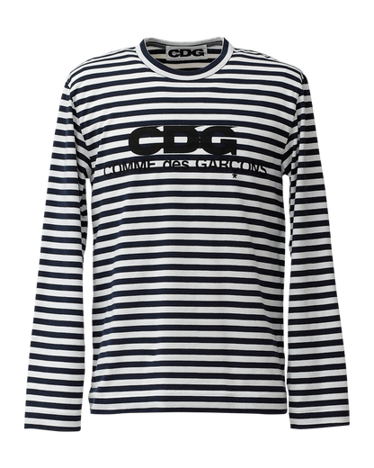 CDG CLASSIC BORDER T-SHIRT2 / CDG COMME des GARÇONS - Navy