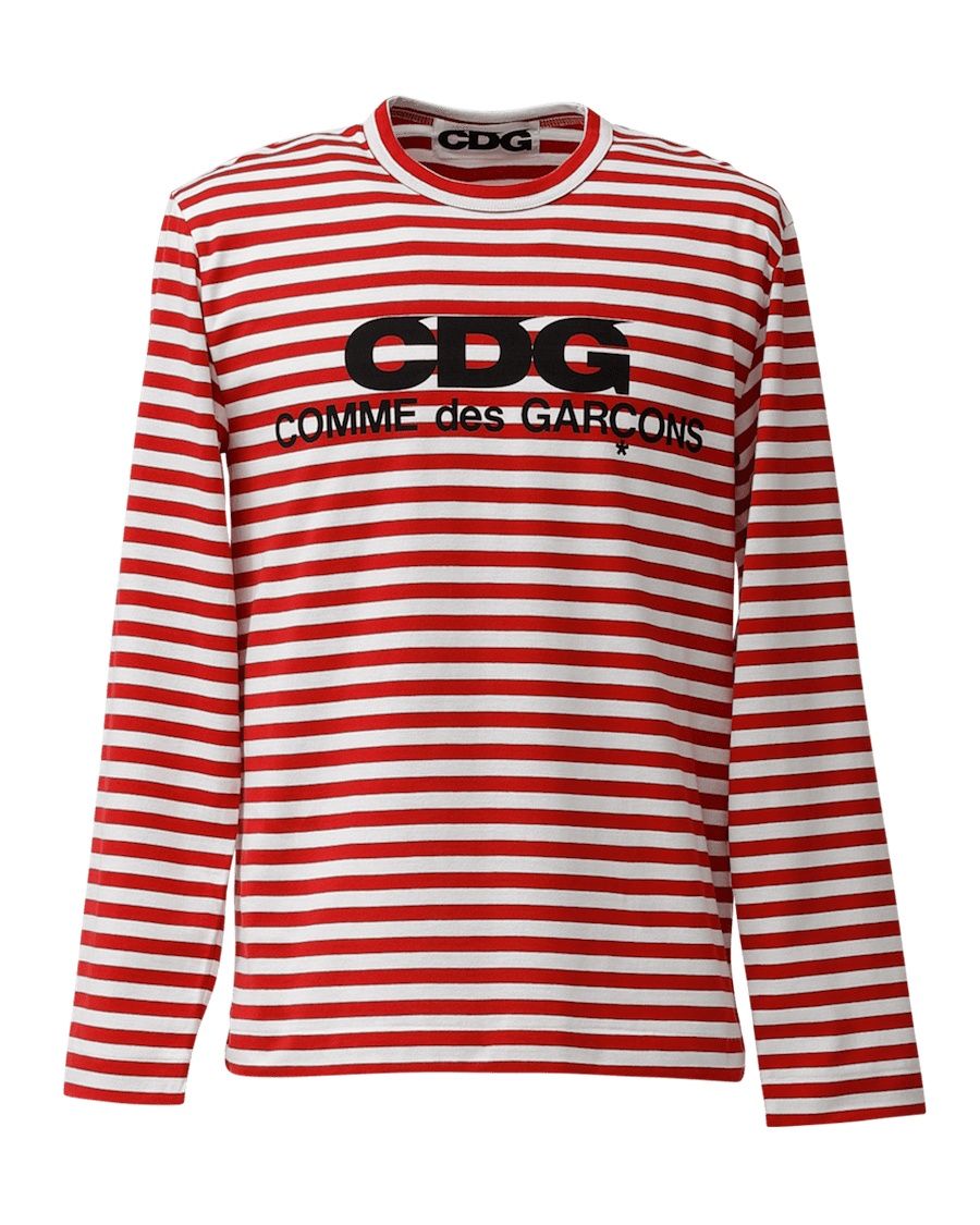 CDG CLASSIC BORDER T-SHIRT2 / CDG COMME des GARÇONS - Red