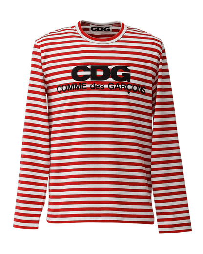 CDG CLASSIC BORDER T-SHIRT2 / CDG COMME des GARÇONS - Red