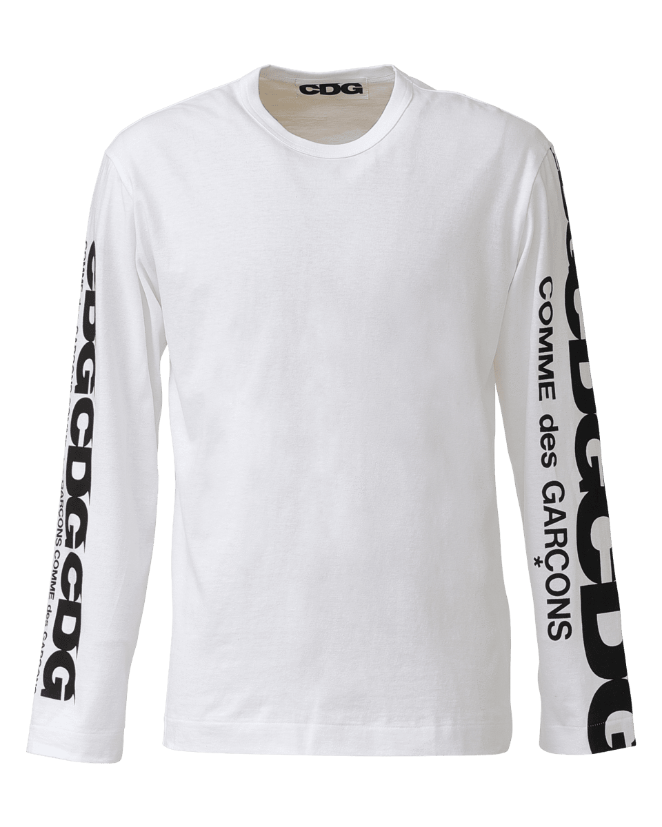 CDG CLASSIC LONG SLEEVED T-SHIRT  / CDG COMME des GARÇONS - White