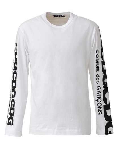 CDG CLASSIC LONG SLEEVED T-SHIRT  / CDG COMME des GARÇONS - White