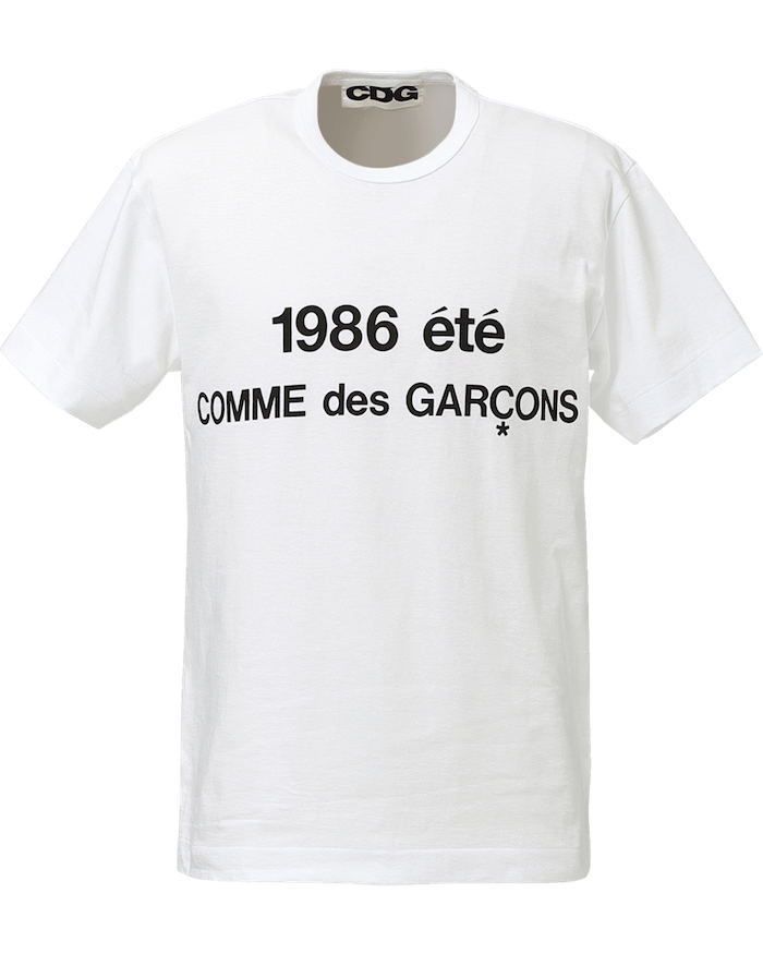 COMME des GARÇONS 1986 été T-SHIRT - White